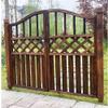 GRRICEPL Carbonised Vintage Wooden Doors, Flush Door Fence, Garden Half Waist Door, Wooden Pet Gate, Freestanding Wood Fence Partition, Customizable Size (Color : Brown-A, Size : 120X99CM) view 2