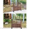 GRRICEPL Carbonised Vintage Wooden Doors, Flush Door Fence, Garden Half Waist Door, Wooden Pet Gate, Freestanding Wood Fence Partition, Customizable Size (Color : Brown-A, Size : 120X99CM) view 3