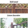 GRRICEPL Carbonised Vintage Wooden Doors, Flush Door Fence, Garden Half Waist Door, Wooden Pet Gate, Freestanding Wood Fence Partition, Customizable Size (Color : Brown-A, Size : 120X99CM) view 4