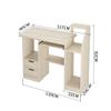 Wooden Writing Computer Desk Multifunction PC Desk Home Study Desk with Storage Bookshelf, Easy to Assemble Writing Workstation for Home Office (Color : Blue) view 2