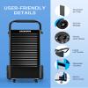 CREWORKS 180 PPD Commercial Dehumidifier, 180 Pint Dehumidifier for Basement with Wheels Drain Hose, Portable Professional Basement Dehumidification with Auto Defrost Display Panel view 4