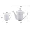 CUTPOIY Tea Set Set Household Living Room Nordic Ceramic Family Simple Teapot and Cup Set view 2