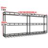 BYJSJY Bar Liquor Shelves Shelf with Glass Holder,LED Wine Racks Wall Mounted,Bar Floating Wall Shelves,Metal Hanging Wine Glass Holder,Wine Display Storage Rack,for Kitchen,Living Room,Home,Cafe (Co view 3