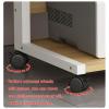 4-Tier AV Media Stand Corner Entertainment Center Modern Stereo Components Cabinet Audio Rack CD Player Stand Tower with Wooden Shelves for Home/Office/Theater, Black view 4
