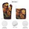 4 Pcs Oven Mitts and Pot Holders Heat Resistant Kitchen Oven Mitts with Pot Holders Fallen Leaves Microwave Gloves Non-Slip Kitchen Hot Pads Set for Baking Cooking BBQ view 4