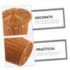 MAGICLULU Woven Laundry Basket with Lid Decorative Storage Organizer for Sundries Compact Round Design for Bathroom Kitchen and Bedroom Use Imitation Rattan Material view 4