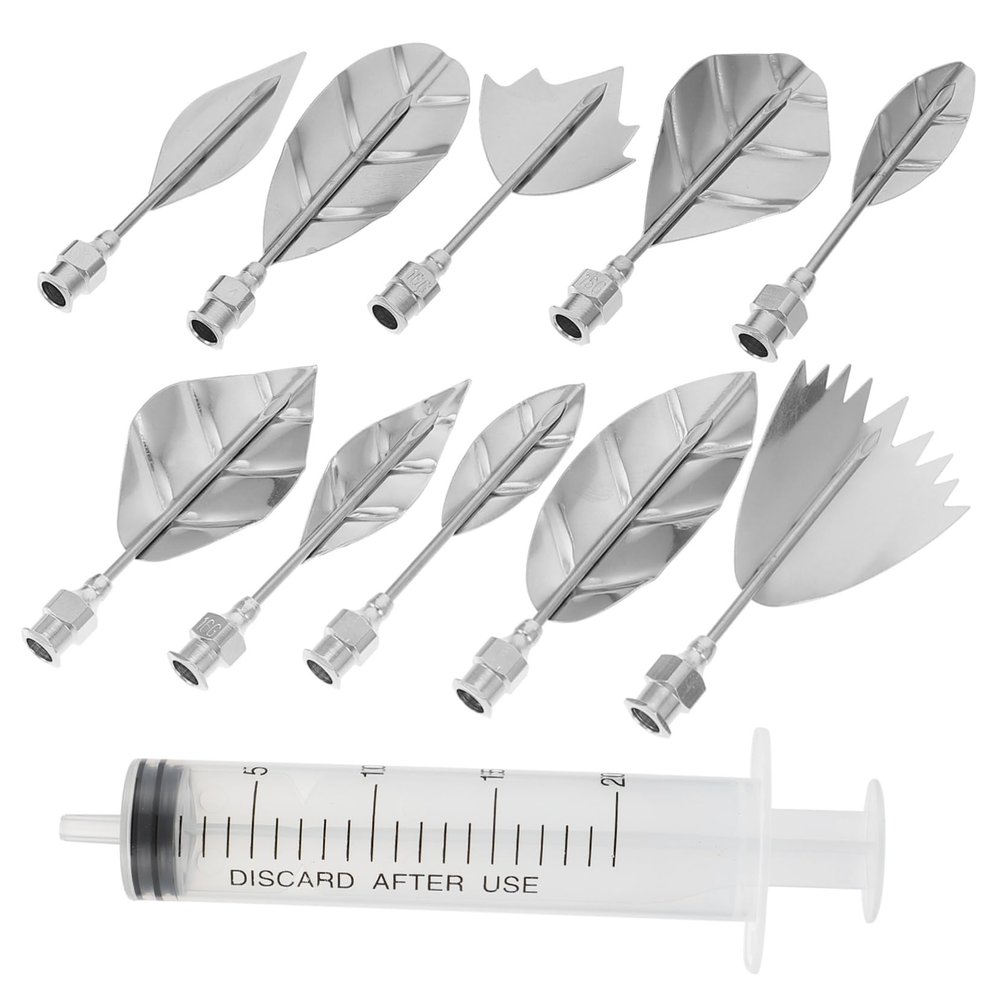 HOLIDYOYO Jelly Art Tools for Pudding and Gelatin Decoration Flower Cake Needles and Nozzles for Creative Home Baking and Dessert Design