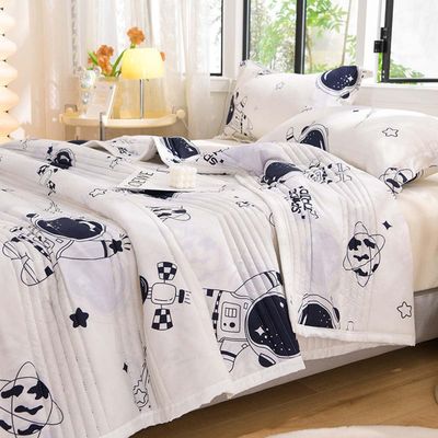 Bedspread Home Quilt Set Twin Size Queen King Size Coverlets 1 Pieces Spring Air Condition Quilt Throw Blanket  Soft Lightweight Microfiber Coverlet, Warm Bed Cover For All Seasons ( Color : L , Size