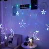 ZTIRUEMS LED Copper Wire Star Lights are Full of Stars, Christmas Day, Five-Pointed Stars, Curtain Lights, Stars and Moon Decorative Lights view 4
