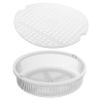 GALPADA Rotating Turntable Organizer for Condiments and Fruits Easy-clean Drain Tray with Handle Versatile Kitchen Storage for and Organization view 1