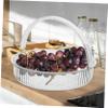 GALPADA Rotating Turntable Organizer for Condiments and Fruits Easy-clean Drain Tray with Handle Versatile Kitchen Storage for and Organization view 2