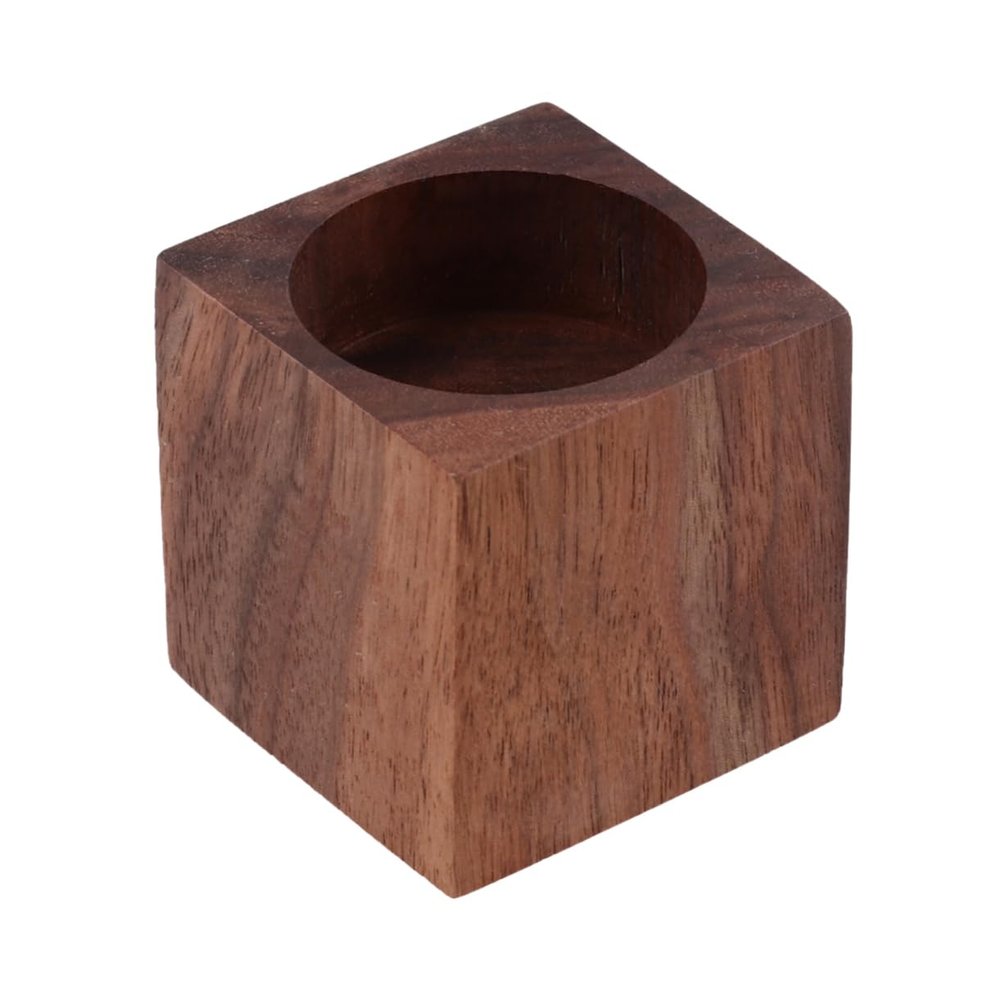HOOTNEE Candlestick Prop Creative Wooden Candle Holder Black Walnut Table Decoration Families