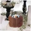 HOOTNEE Candlestick Prop Creative Wooden Candle Holder Black Walnut Table Decoration Families view 4