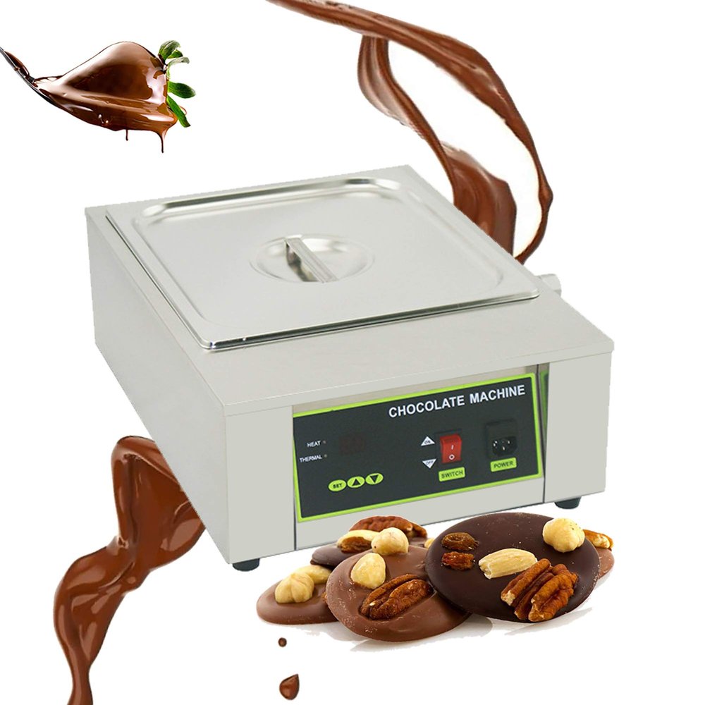 SDVantage Commercial Chocolate Tempering Machine,Electric Chocolate Tempering Machine,Auto Temp Control Hot Chocolate Heating Melting Machine,1000W Chocolate Heater Liquid Warmer Melting Pot