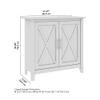 Bush Furniture Key West Small Storage Cabinet with Doors and Shelves in Cape Cod Gray, 2 Door Accent Chest for Home Office, Living Room, Entryway view 3