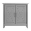 Bush Furniture Key West Small Storage Cabinet with Doors and Shelves in Cape Cod Gray, 2 Door Accent Chest for Home Office, Living Room, Entryway view 4