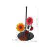 HOMSFOU Farmhouse Style Sunflower Tissue Holder Iron Kitchen Roll Stand for Countertop Stable Base for Paper Towels Decor Accessory view 2