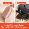 bella Flip-n-Store Waffle Maker with EverGood Ceramic Nonstick Coating, Fits-anywhere Kitchenware, Power Indicator Light, Cool Touch Handle & Cord Wrap, 7 Wide & 1" Deep Plates, 1000 Watt, Blossom view 3