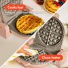 bella Flip-n-Store Waffle Maker with EverGood Ceramic Nonstick Coating, Fits-anywhere Kitchenware, Power Indicator Light, Cool Touch Handle & Cord Wrap, 7 Wide & 1" Deep Plates, 1000 Watt, Blossom view 4