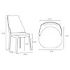 Manhattan Comfort Kara Modern Dining Chairs, Leatherette & Velvet Upholstery, Solid Beech Wood Frame, Commercial Grade, Fully Assembled Kitchen Furniture, Set of 2, Light Grey view 3