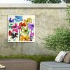 Trademark Fine Art Outdoor Canvas Art - Jenny Frean 'Inky Flowers' Wall Art for Outdoor Spaces, Patios, or Gardens view 3