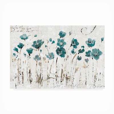 Trademark Fine Art Outdoor Canvas Art - Lisa Audit 'Abstract Balance VI Blue' Wall Art for Outdoor Spaces, Patios, or Gardens