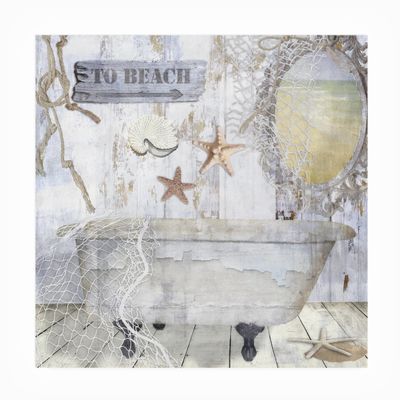 Trademark Fine Art Outdoor Canvas Art - Color Bakery 'Beach House I' Wall Art for Outdoor Spaces, Patios, or Gardens