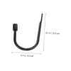 Cabilock 2pcs Metal Curtain Holdbacks for Drapes Wall Mounted Curtain Hooks Glossy Finish Heavy-Duty Tiebacks for Living Room Bedroom and Bathroom Decor view 2