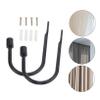Cabilock 2pcs Metal Curtain Holdbacks for Drapes Wall Mounted Curtain Hooks Glossy Finish Heavy-Duty Tiebacks for Living Room Bedroom and Bathroom Decor view 4
