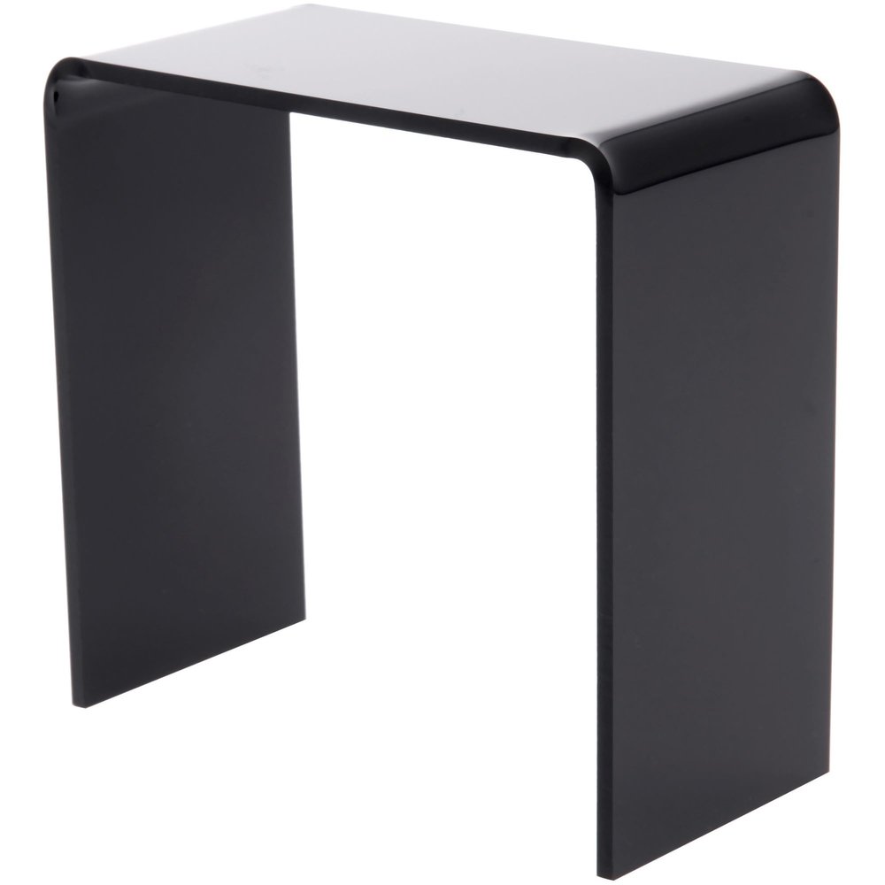 Plymor 4" x 4" x 2" Black Acrylic Vertical Rectangular Display Riser