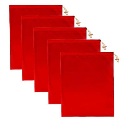 Valante Set of Microfiber Drawstring Storage Bags for Intimate Products (Large Red Set)