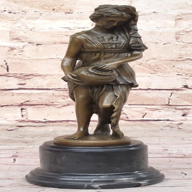 Original Miguel Lopez Liberated Maiden Bronze Sculpture Hot Cast Figurine Figure Handmade Art by Classy Bronze