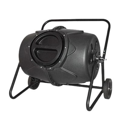 Kitchen Compost Bin, Compost Tumbler Bin with Wheels and Handle, Mobile Heavy Duty Rotating Outdoor Organic Compost Bin Tumbling Mixer Composter for Kitchen Waste & Garden Clippings, Large 190L/50 Gal