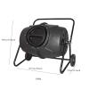 Kitchen Compost Bin, Compost Tumbler Bin with Wheels and Handle, Mobile Heavy Duty Rotating Outdoor Organic Compost Bin Tumbling Mixer Composter for Kitchen Waste & Garden Clippings, Large 190L/50 Gal view 2