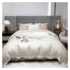 Bed, Super Soft Silkly Jacquard King Size Bedding Set Satin High-end Duvet Cover Set Double Bed Quilt Cover with Pillowcase view 1