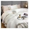 Bed, Super Soft Silkly Jacquard King Size Bedding Set Satin High-end Duvet Cover Set Double Bed Quilt Cover with Pillowcase view 2