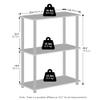 Furinno Turn-N-Tube Book Shelf, 3-Tier Bookshelf, Bookcase with Multipurpose Compact Display Rack, 11.6 x 23.6 x 29.6, for Living Room, Bedroom, Home Office, Sonoma Oak/White view 2