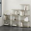 Furinno Turn-N-Tube Book Shelf, 3-Tier Bookshelf, Bookcase with Multipurpose Compact Display Rack, 11.6 x 23.6 x 29.6, for Living Room, Bedroom, Home Office, Sonoma Oak/White view 3