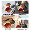 Coffee Bar Mat Rubber Dish Drying Mat For Kitchen Counter Coffee Mat for Home Bar Gift Kitchen AccessoriesDecorative Shop Chocolate Dish Drying Pad 18" X 24" view 4