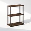 Furinno Turn-N-Tube Book Shelf, 3-Tier Bookshelf, Bookcase with Multipurpose Compact Display Rack, 11.6 x 23.6 x 29.6, for Living Room, Bedroom, Home Office, Walnut/Brown view 4