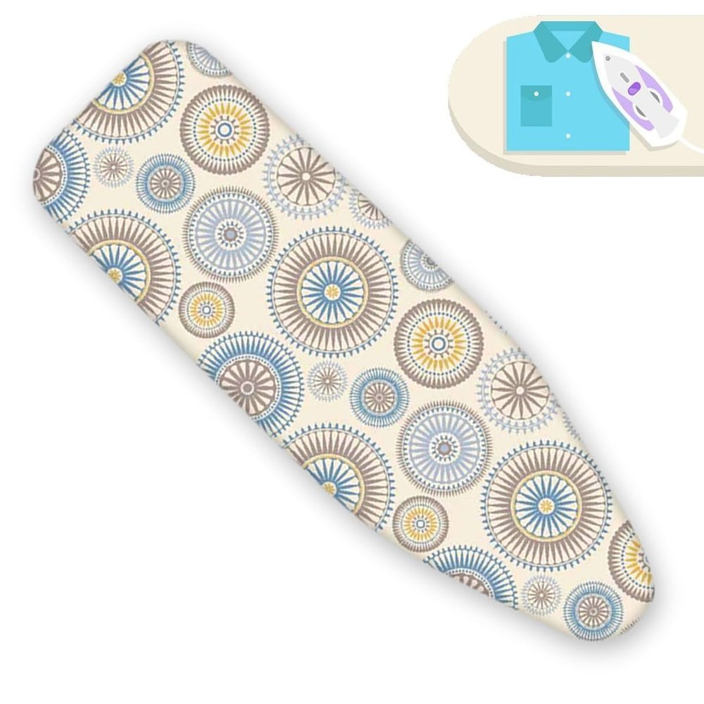 TURKAS Iron Board Cover Adjustable, Durable Iron Board Covers Padding, 122x38cm/48x15in, Ironing Board Cover with Padding (Color : D, Size : 38x13in)