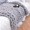 Gavilion Chunky Knit Blanket Throw, Soft Chenille Yarn Throw Blanket, Handmade Thick Cable Knit Crochet Blanket, Large Knit Chunky Throw Blanket for Couch Home Decor,Light Grey,47.2" x 59" view 1