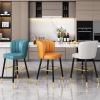 ANram Breakfast Bar Chairs Counter Stool 360 Swivel Upholstered Bar Stool with Back Counter Height Barstools for Kitchen Islands, Bars view 2
