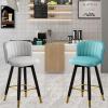 ANram Breakfast Bar Chairs Counter Stool 360 Swivel Upholstered Bar Stool with Back Counter Height Barstools for Kitchen Islands, Bars view 4