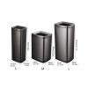 CHICKEN Garbage Cabinet Trash Can Toilet Paper Towel Stainless Steel Trash Can Large Commercial Large Capacity Vertical Square Without Lid Opening Kitchen Trash Can (Size : Medium) view 2