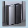 CHICKEN Garbage Cabinet Trash Can Toilet Paper Towel Stainless Steel Trash Can Large Commercial Large Capacity Vertical Square Without Lid Opening Kitchen Trash Can (Size : Medium) view 3