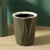 CHICKEN Garbage Cabinet Large Capacity Waste Paper Basket for Home Bathroom Kitchen Living Room Bedroom Office Bathroom Fashionable Waste Paper Basket Kitchen Trash Can (Color : A) view 4