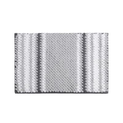 ZLNBMDBM Bathroom Rugs Striped Bath Mat Thickened Soft Plush Bath Mat Non-Slip Mat Door Mat Machine Washable Foot Mat Bathroom Rugs for Shower and Bathtub Floor (Color : G, Size : 43 * 61cm)