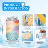 12 Pack Summer Can Cooler Sleeve Insulated Neoprene Can Coolers in Bulk, Beach Pool Bottle Can Drink Holder Party Decorations, Men Women Birthday Bachelorette Party Favor Gifts view 2