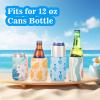 12 Pack Summer Can Cooler Sleeve Insulated Neoprene Can Coolers in Bulk, Beach Pool Bottle Can Drink Holder Party Decorations, Men Women Birthday Bachelorette Party Favor Gifts view 3